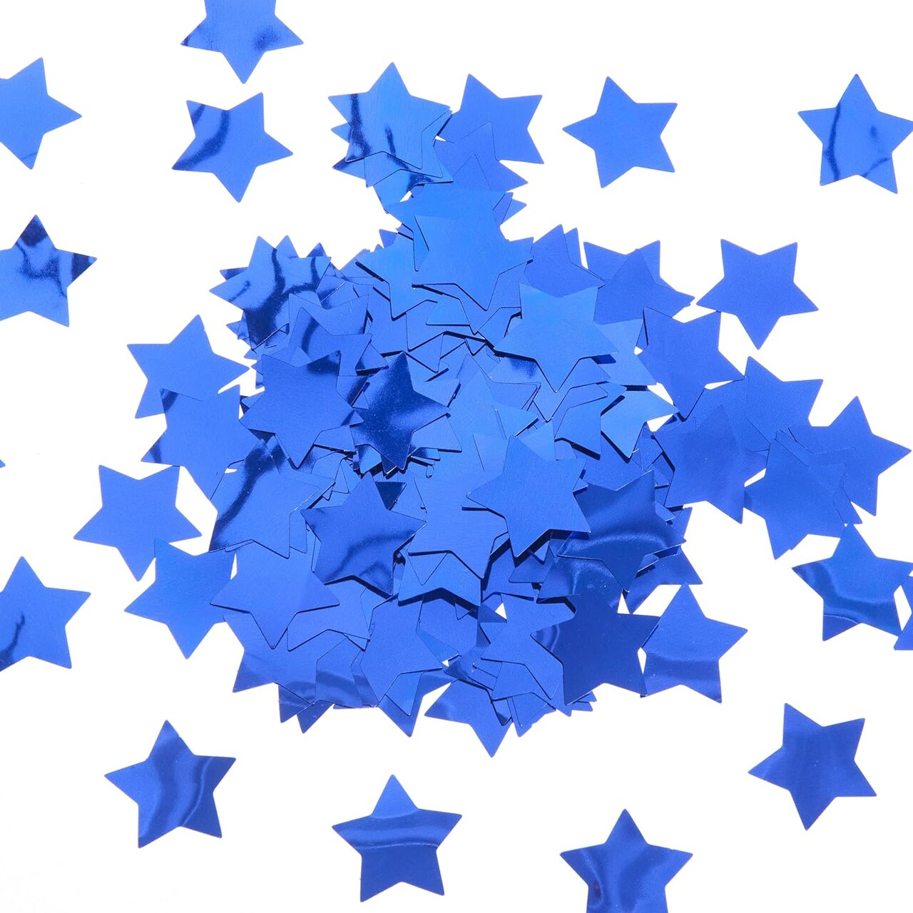 300 pcs Star Confetti Party Decorations Plastic Confetti Star Sequins Sparkle Metallic Flakes Table Confetti (1.2 in, Blue)
